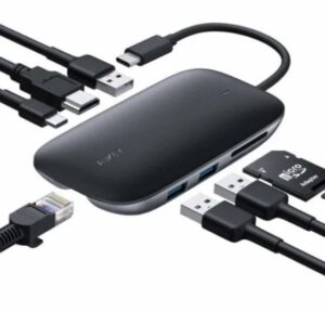 ADAPTADOR Docking Station AUKEY CB-C71 100 W USB-C HDMI RJ-45 Lector SD Negro